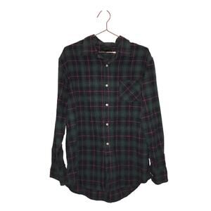 Activa mens green, blue and red  plaid Flannel Shirt size large